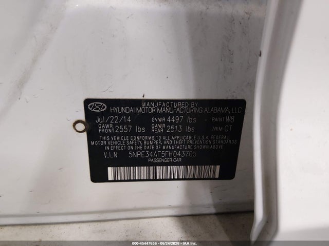 Продаж на аукціоні авто 2015 Hyundai Sonata Sport, vin: 5NPE34AF5FH043705, номер лоту: 45447656