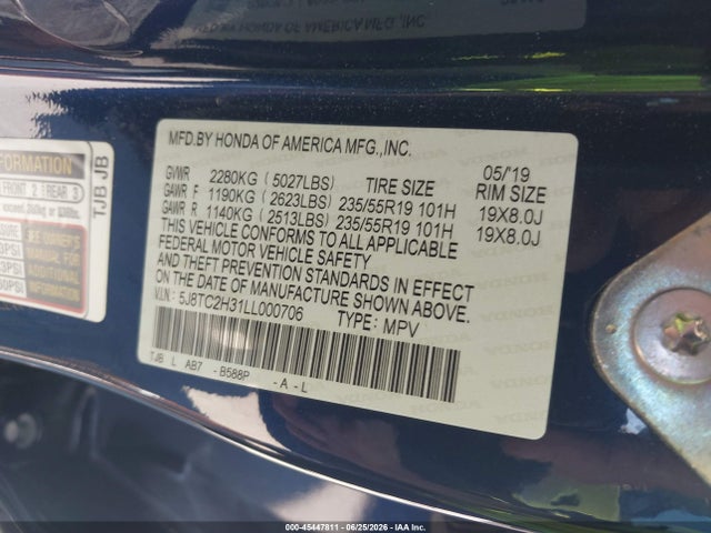 Продаж на аукціоні авто 2020 Acura Rdx Standard, vin: 5J8TC2H31LL000706, номер лоту: 45447811