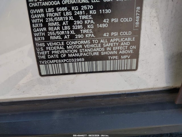 2023 Volkswagen Id.4 Pro მანქანა იყიდება აუქციონზე, vin: 1V2CMPE8XPC032969, აუქციონის ნომერი: 45448277