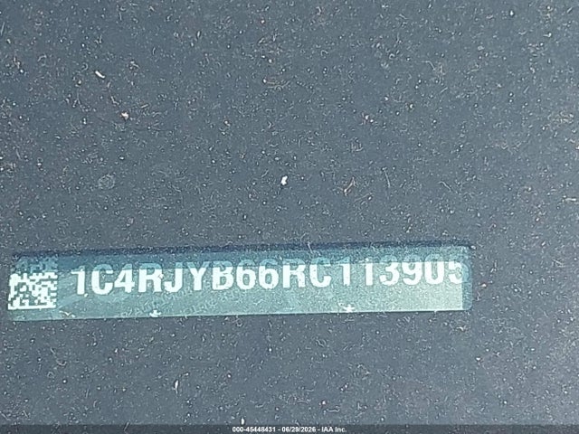 2024 Jeep Grand Cherokee 4xe მანქანა იყიდება აუქციონზე, vin: 1C4RJYB66RC113905, აუქციონის ნომერი: 45448431