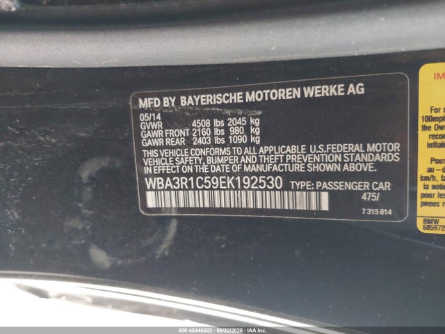 WBA3R1C59EK192530 BMW 435i