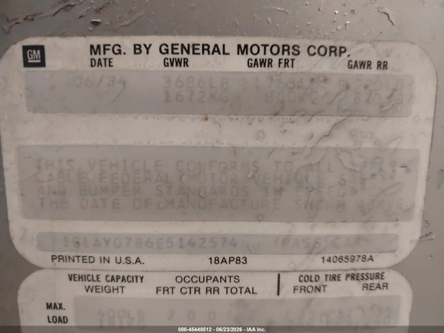 Aukcja sprzedaży 1984 Chevrolet Corvette, vin: 1G1AY0786E5142574, numer aukcji: 45448512