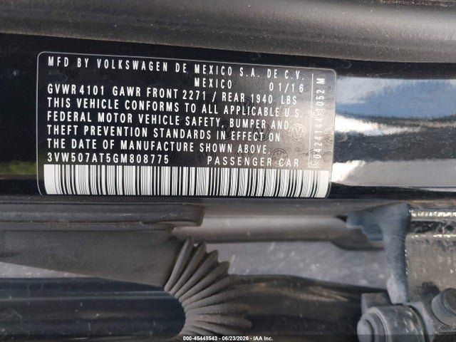 Volkswagen Beetle 1.8t S 2016 3VW507AT5GM808775 Image 9