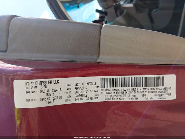Aukcja sprzedaży 2009 Chrysler Pt Cruiser Touring, vin: 3A8FY58999T538143, numer aukcji: 45448571