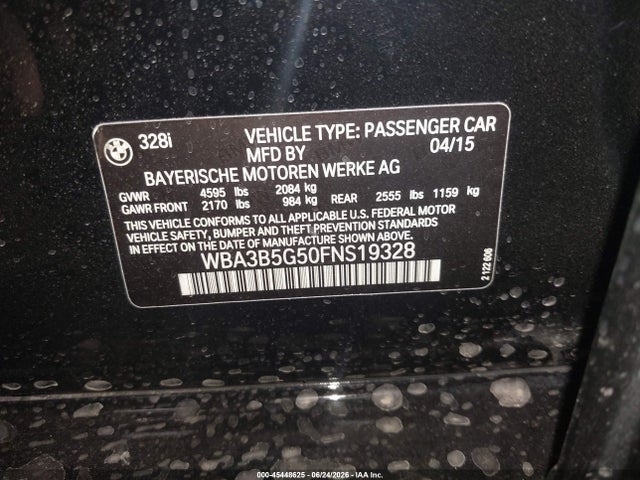 BMW 328i Xdrive 2015 WBA3B5G50FNS19328 Image 9