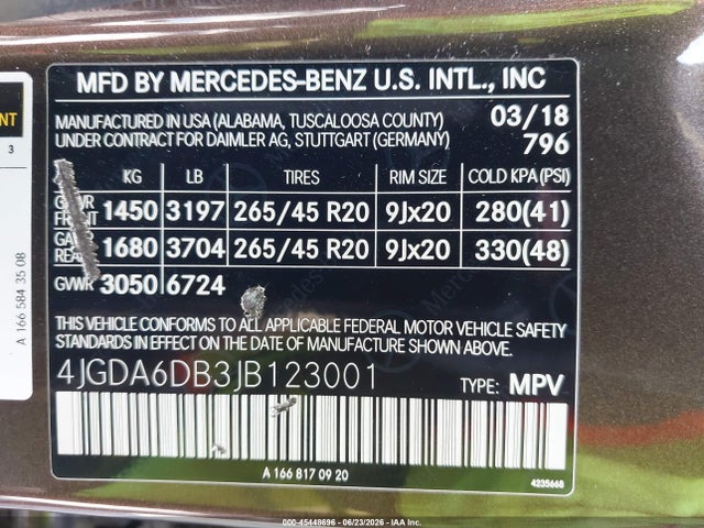 4JGDA6DB3JB123001 Mercedes-Benz Gle 550e Plug-in Hybrid 4matic