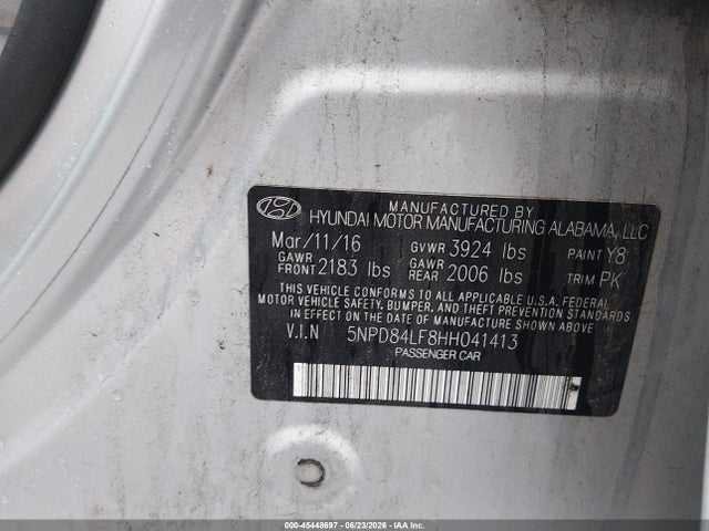 Hyundai Elantra Limited 2017 5NPD84LF8HH041413 Image 9