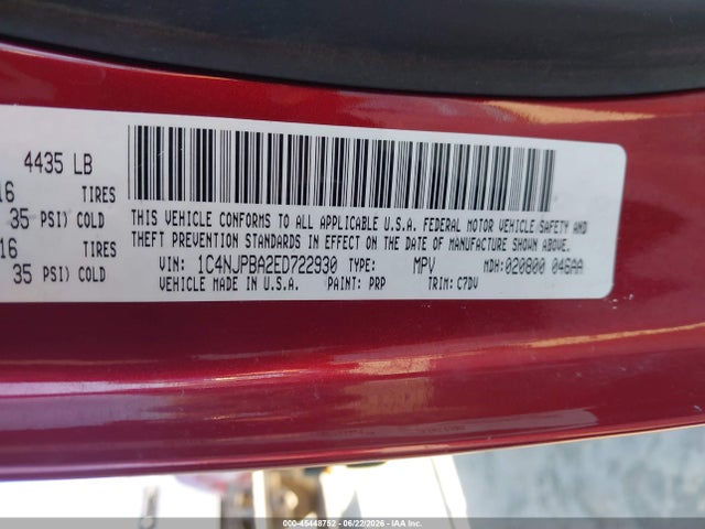 Jeep Patriot Sport 2014 1C4NJPBA2ED722930 Image 9