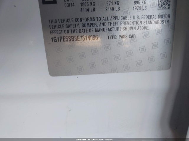 Chevrolet Cruze 2lt Auto 2014 1G1PE5SB3E7314096 Image 9