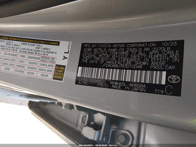 Toyota Prius Xle Awd-e 2024 JTDADABU7R3010048 Image 9