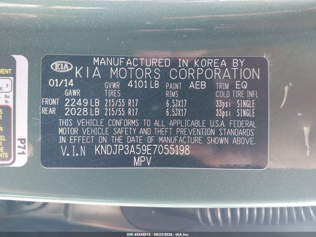 KNDJP3A59E7055198 KIA SOUL +