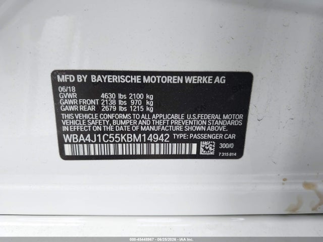 BMW 430i Gran Coupe 2019 WBA4J1C55KBM14942 Image 9