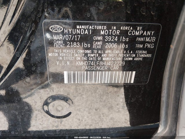 Hyundai ELANTRA SE 2017 KMHD74LF8HU422229 Image 9