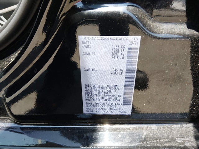 1N4BL4DV0SN328348 Nissan Altima Sv Fwd