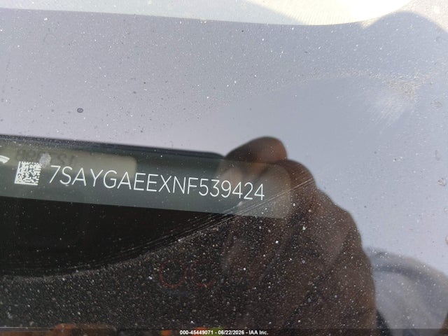 45449071 :رقم المزاد ، 7SAYGAEEXNF539424 vin ، 2022 Tesla Model Y Long Range Dual Motor All-wheel Drive مزاد بيع