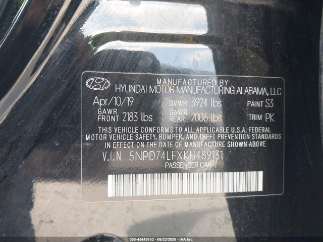 Hyundai ELANTRA SE 2019 5NPD74LFXKH489131 Image 9