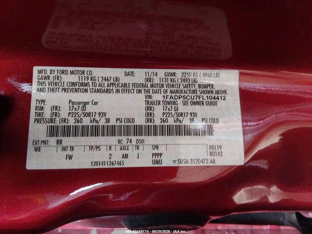 Ford C-max Energi Sel 2015 1FADP5CU7FL104412 Image 9