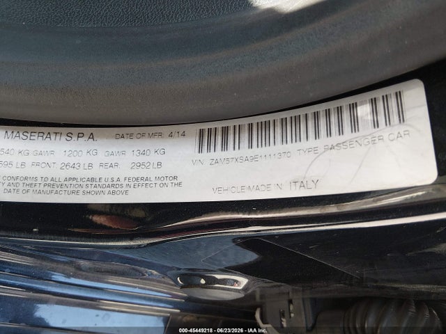 Maserati Ghibli 2014 ZAM57XSA9E1111370 Image 9