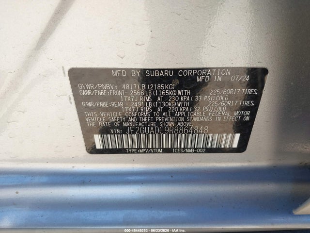 Subaru Crosstrek Premium 2024 JF2GUADC9R8864848 Image 9