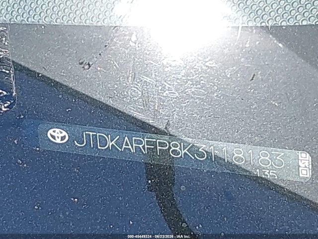 Aukcja sprzedaży 2019 Toyota Prius Prime Premium, vin: JTDKARFP8K3118183, numer aukcji: 45449324