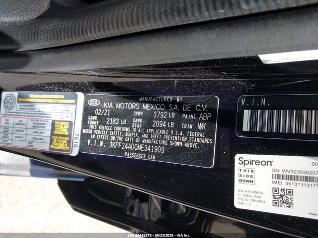 KIA Forte Lxs 2021 3KPF24AD0ME341909 Image 9