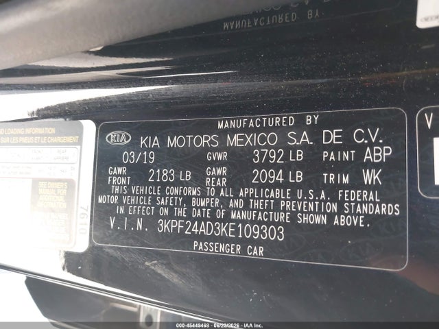 KIA Forte Lxs 2019 3KPF24AD3KE109303 Image 9