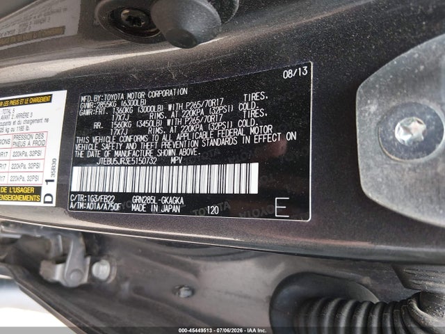 Aukcja sprzedaży 2014 Toyota 4runner Sr5, vin: JTEBU5JR3E5150732, numer aukcji: 45449513