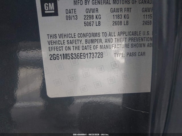 Aukcja sprzedaży 2014 Cadillac Xts Luxury, vin: 2G61M5S36E9173728, numer aukcji: 45449541