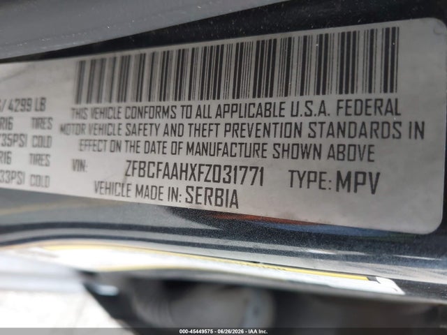 Fiat 500L POP 2015 ZFBCFAAHXFZ031771 Image 9