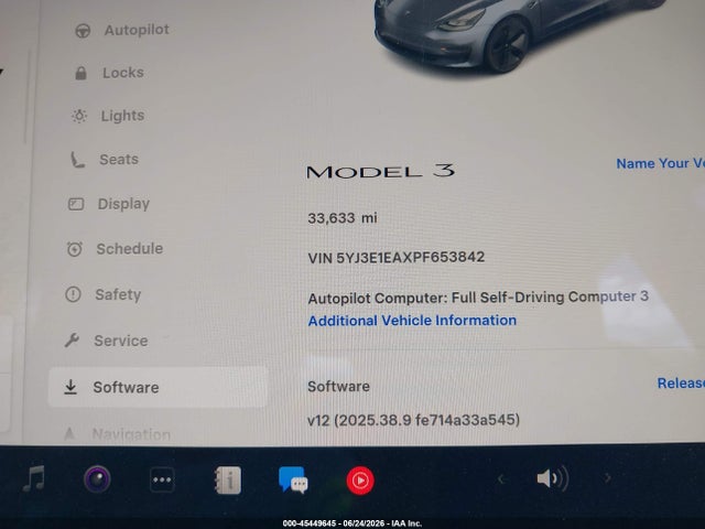 Продажа на аукционе авто 2023 Tesla Model 3 Rear-wheel Drive, vin: 5YJ3E1EAXPF653842, номер лота: 45449645