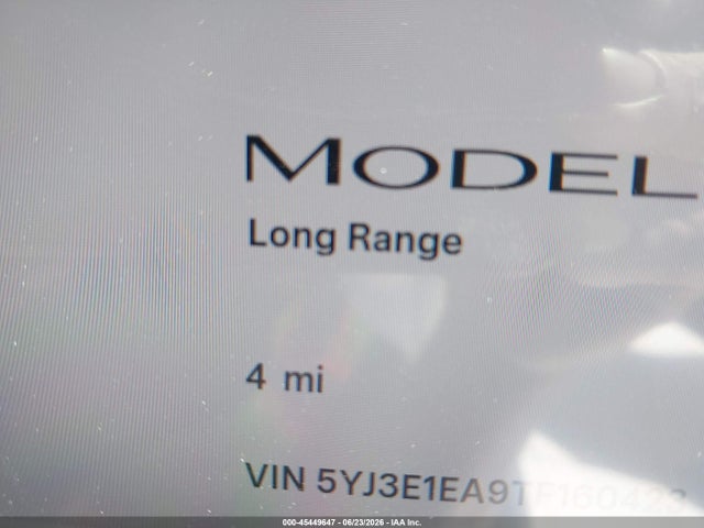 Продаж на аукціоні авто 2026 Tesla Model 3 Premium Rear-wheel Drive/rear-wheel Drive, vin: 5YJ3E1EA9TF160423, номер лоту: 45449647