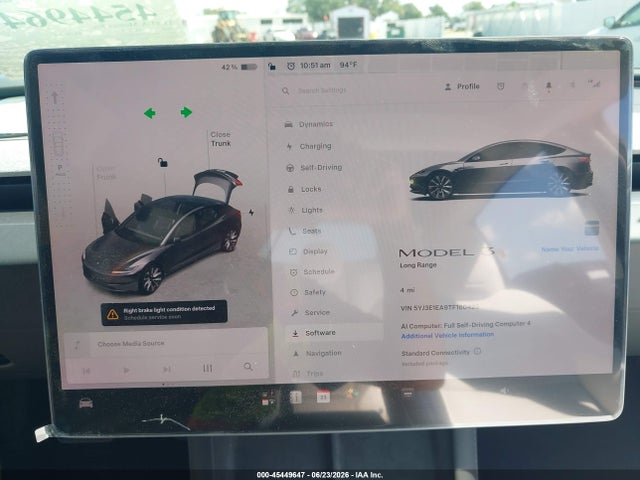 Продаж на аукціоні авто 2026 Tesla Model 3 Premium Rear-wheel Drive/rear-wheel Drive, vin: 5YJ3E1EA9TF160423, номер лоту: 45449647