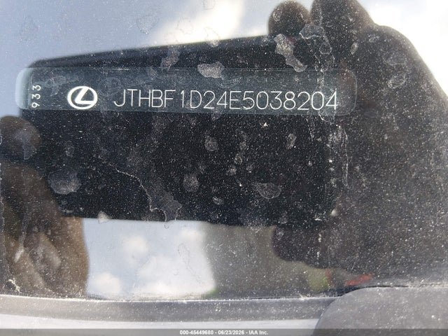 Aukcja sprzedaży 2014 Lexus Is 250, vin: JTHBF1D24E5038204, numer aukcji: 45449680