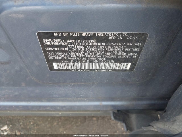 Subaru Forester 2.5i Premium 2017 JF2SJAGC1HH442408 Image 9