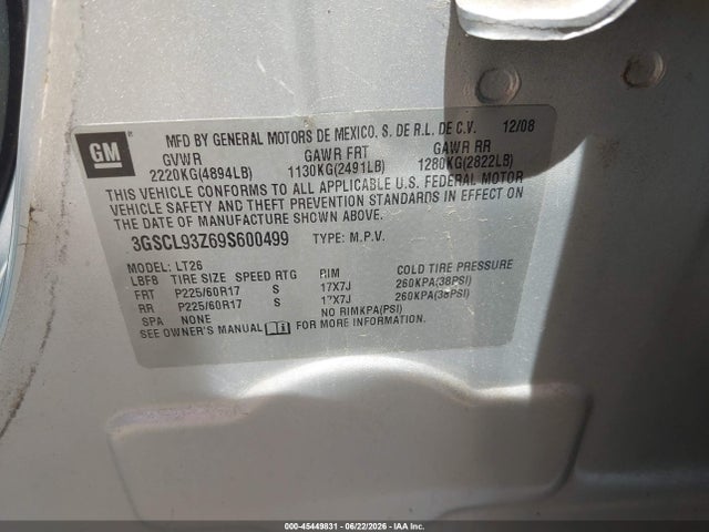 Продаж на аукціоні авто 2009 Saturn Vue Hybrid I4, vin: 3GSCL93Z69S600499, номер лоту: 45449831
