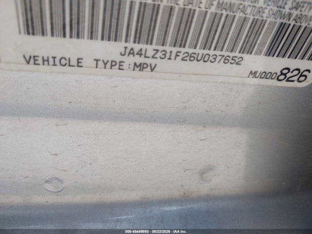 45449980 :رقم المزاد ، JA4LZ31F26U037652 vin ، 2006 Mitsubishi Outlander Ls مزاد بيع