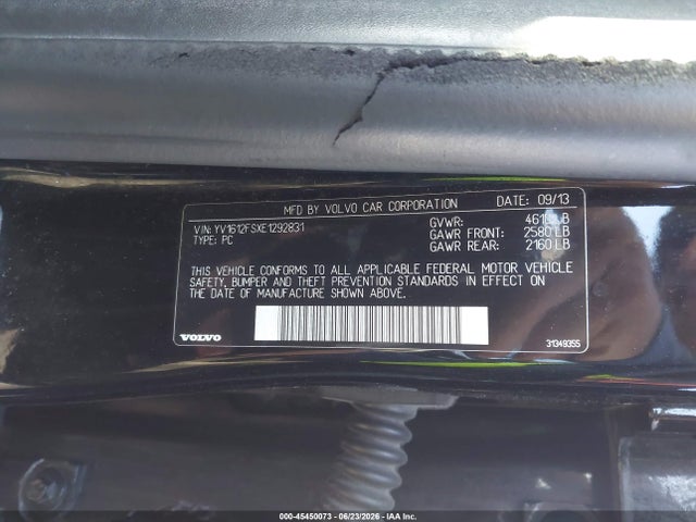 Volvo S60 T5 2014 YV1612FSXE1292831 Image 9