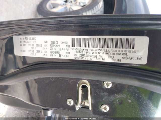 2015 Ram 1500 Big Horn მანქანა იყიდება აუქციონზე, vin: 1C6RR7LG0FS671672, აუქციონის ნომერი: 45450300