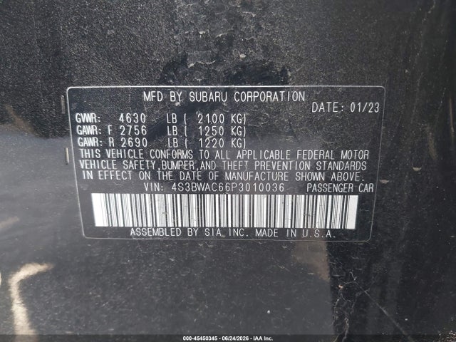 Subaru Legacy Premium 2023 4S3BWAC66P3010036 Image 9