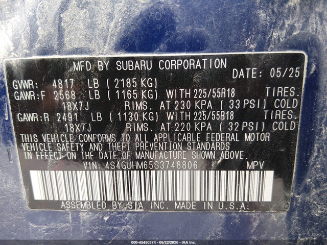 Subaru Crosstrek Limited 2025 4S4GUHM65S3748806 Image 9