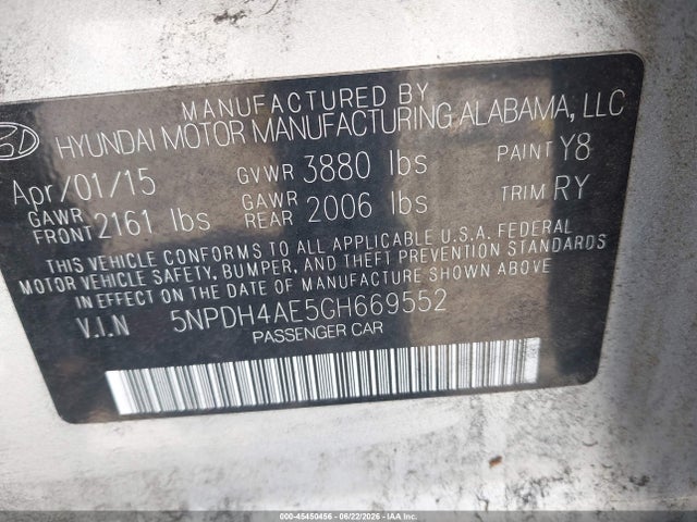 Hyundai Elantra Value Edition 2016 5NPDH4AE5GH669552 Image 9