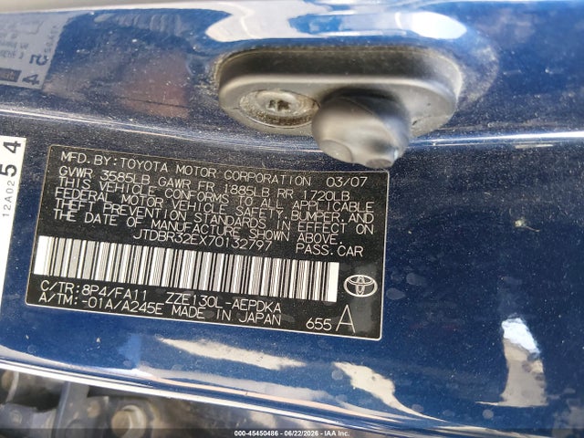 Aukcja sprzedaży 2007 Toyota Corolla Ce, vin: JTDBR32EX70132797, numer aukcji: 45450486
