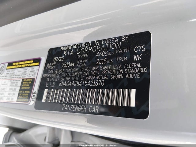 KIA K5 Gt 2026 KNAG44J84T5421870 Image 9