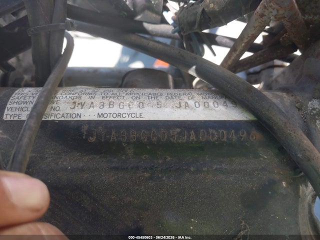 45450603 :رقم المزاد ، JYA3BGC05JA000496 vin ، 1988 Yamaha Xv250 مزاد بيع