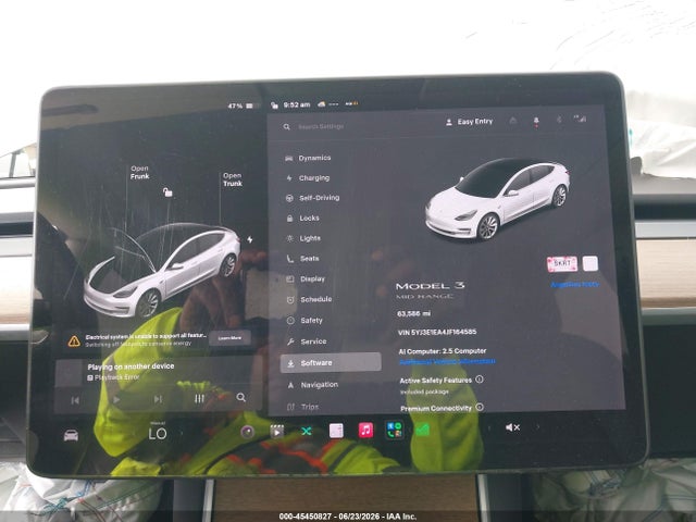 45450827 :رقم المزاد ، 5YJ3E1EA4JF164585 vin ، 2018 Tesla Model 3 مزاد بيع