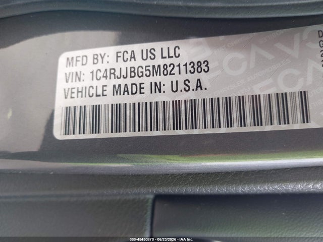 1C4RJJBG5M8211383 Jeep Grand Cherokee L Limited 4x2