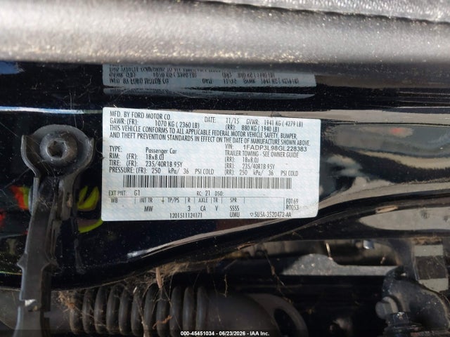 Продажа на аукционе авто 2016 Ford Focus St, vin: 1FADP3L98GL228383, номер лота: 45451034