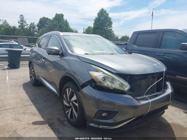 2015 Nissan Murano Platinum მანქანა იყიდება აუქციონზე, vin: 5N1AZ2MH6FN255071, აუქციონის ნომერი: 45451279