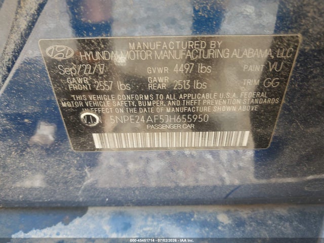 Hyundai SONATA SE 2018 5NPE24AF5JH655950 Image 9