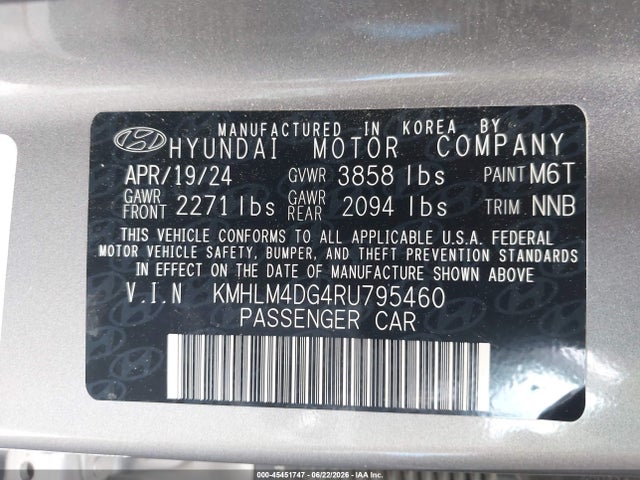 Hyundai ELANTRA SEL 2024 KMHLM4DG4RU795460 Image 9